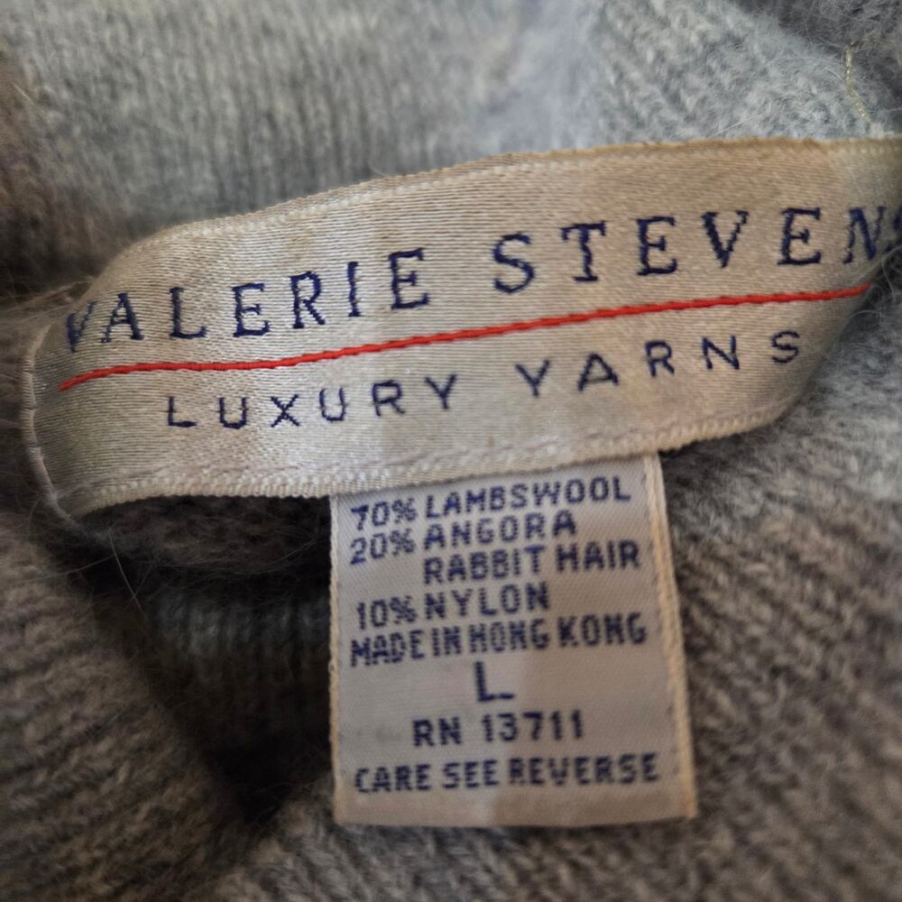 Luxury Yarns Women's Turtle Neck Sweater by Valerie Stevens, Size Large - Picture 2 of 7